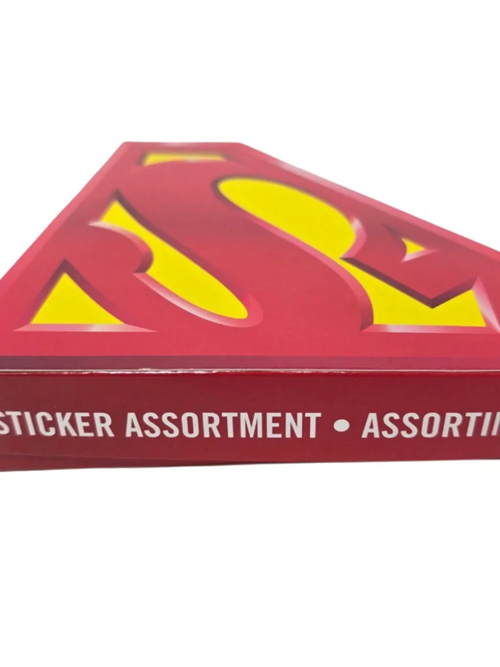 Unused 2013 Hallmark Superman Stickers Assortment in Shield Box Large & Small